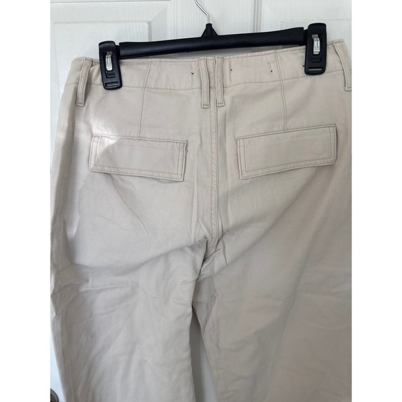 White House Black Market Crop Pants Drawstring Beige Casual Womens - Picture 4 of 4